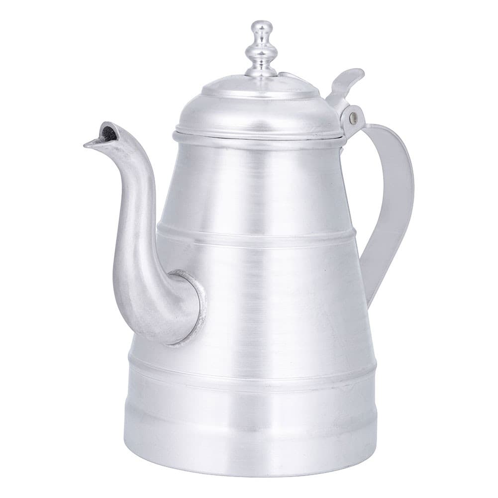 ALSANIDI, Aluminum milk pot or pitcher, Coffee pot, Silver, capacity 1.5 L