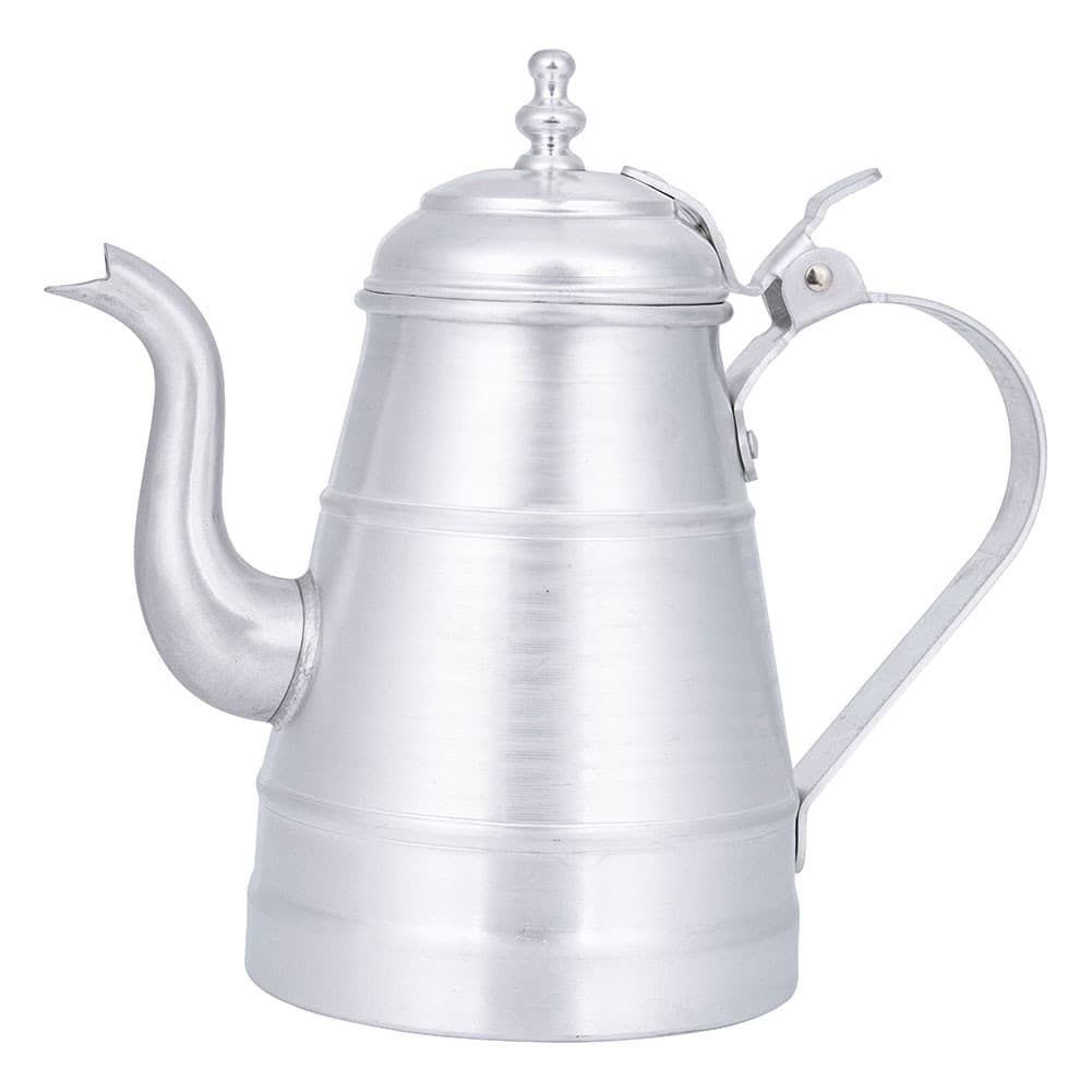 ALSANIDI, Aluminum milk pot or pitcher, Coffee pot, Silver, capacity 1.5 L