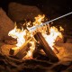 ALSANIDI, Charcoal and Firewood Torch, Silver, Size 50 Cm