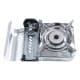 Maxsun, Portable Gas Stove for Travel and Camping, Outdoor Cooking Gas Stove, Silver, Size24.5*20.4*10Cm