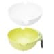 ALSANIDI, Plastic Movable rice and Vegetables strainer, Rice, Vegetables and fruits strainer, Green, Size 26 Cm