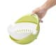 ALSANIDI, Plastic Movable rice and Vegetables strainer, Rice, Vegetables and fruits strainer, Green, Size 26 Cm