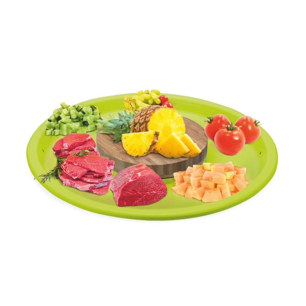 ALSANIDI, Bamboo wood Vegetables cutting board, Fruit and Vegetables cutting board, Green, Size 43 Cm