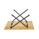 ALSANIDI, Foldable Bamboo Camping Table, Foldable Table for Outdoor and Home Gardens, Beige, Size 40*60*31 Cm
