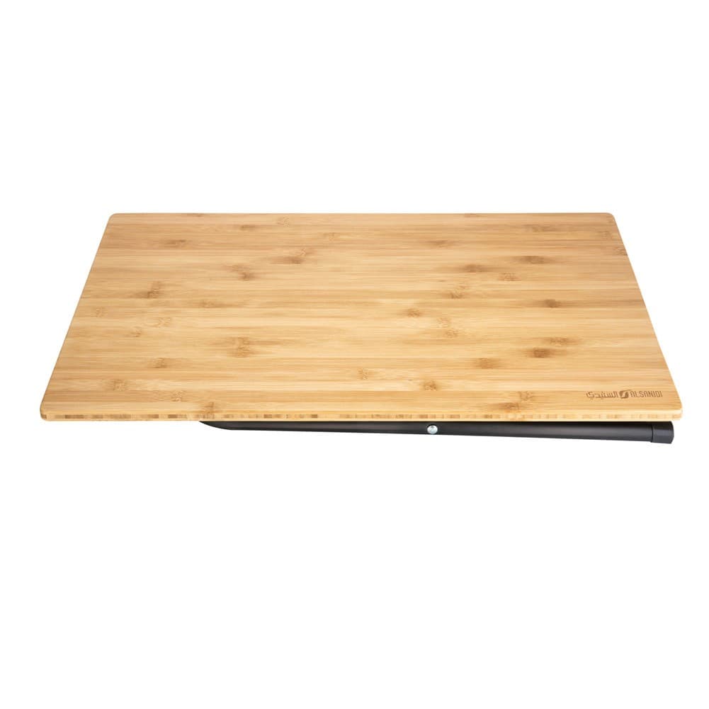 ALSANIDI, Foldable Bamboo Camping Table, Foldable Table for Outdoor and Home Gardens, Beige, Size 40*60*31 Cm