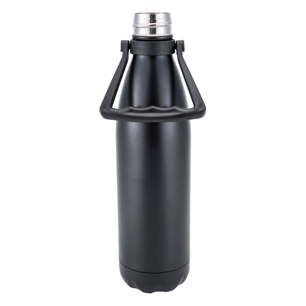 ALSANIDI, Hot and cold Stainless steel thermos, Sport liquid Bottle, Black, capacity 1 L
