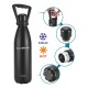 ALSANIDI, Hot and cold Stainless steel thermos, Sport liquid Bottle, Black, capacity 1 L
