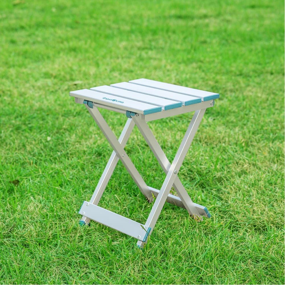 ALSANIDI, Foldable Camping Chair, Trips Chair, Silver, Size 25*29 Cm