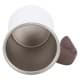DPT, Stainless steel Liquid cup with Silicone Lid, Coffee cup for trips and travel, White, capacity 350 ml