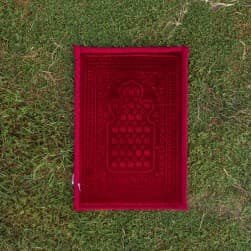 ALSANIDI, Memori Foam Prayer Rug, Comfortable Foam Prayer Rug, Red Dark, Size 80*115 Cm