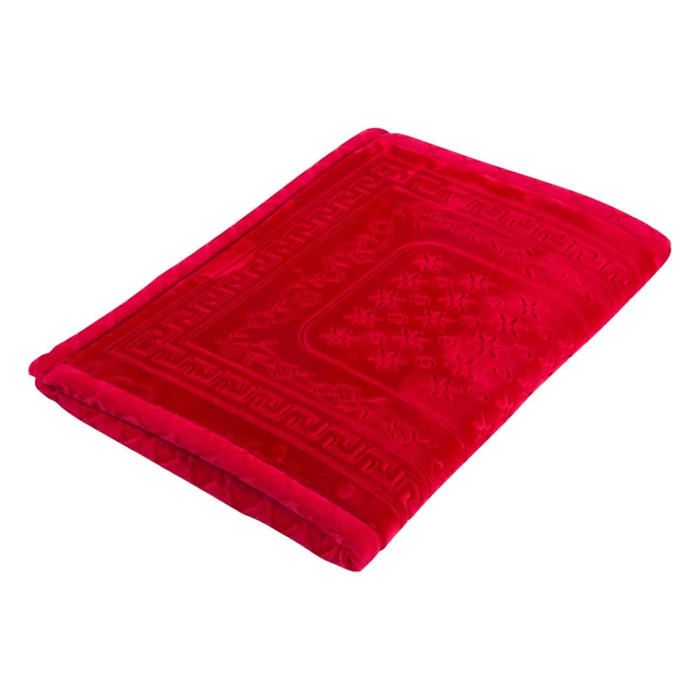 ALSANIDI, Memori Foam Prayer Rug, Comfortable Foam Prayer Rug, Red Dark, Size 80*115 Cm