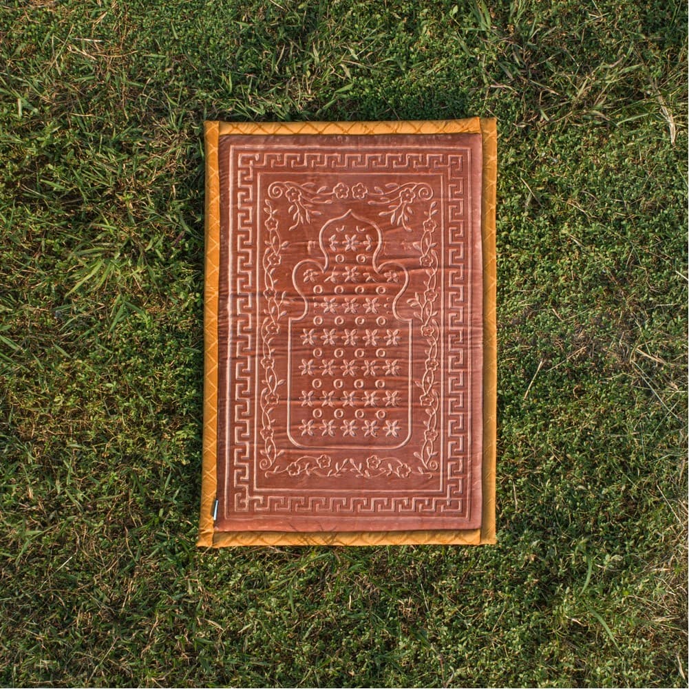 ALSANIDI, Memori Foam Prayer Rug, Comfortable Foam Prayer Rug, Brown, Size 80*115 Cm
