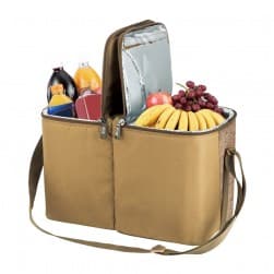 ALSANIDI, Heat and cold insulated keeping bag for food and drinks, Food bag for Trips, Kaki, Size 43.5*25.5*29Cm