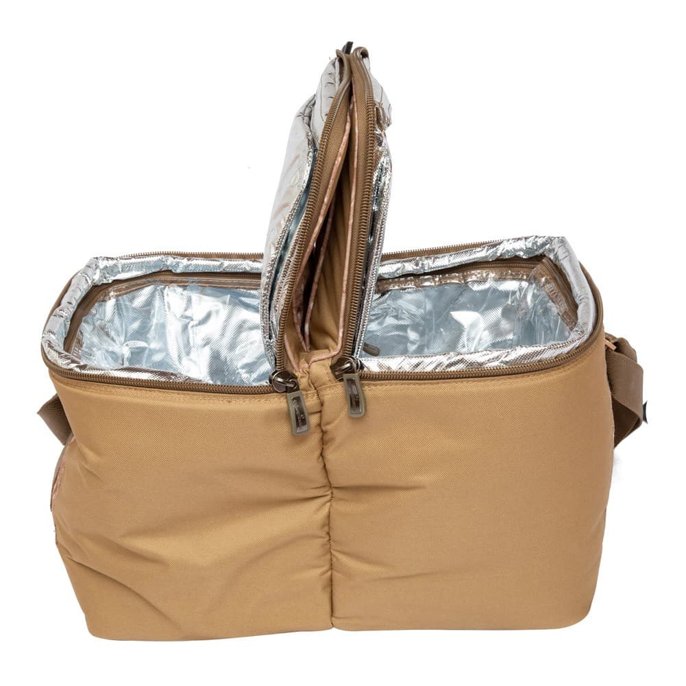 ALSANIDI, Heat and cold insulated keeping bag for food and drinks, Food bag for Trips, Kaki, Size 43.5*25.5*29Cm