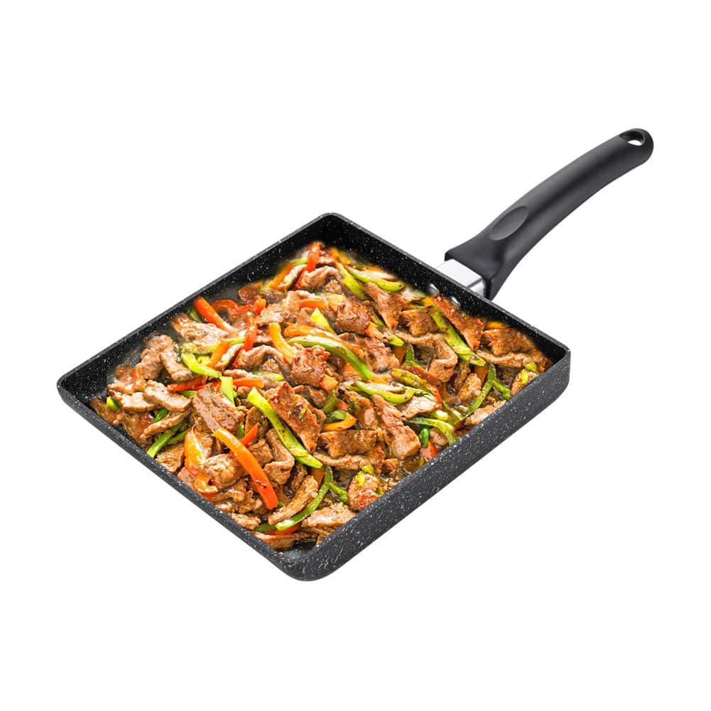 ALSANIDI, Cooking pan, Frying pan
, Black, Size 20*23 Cm