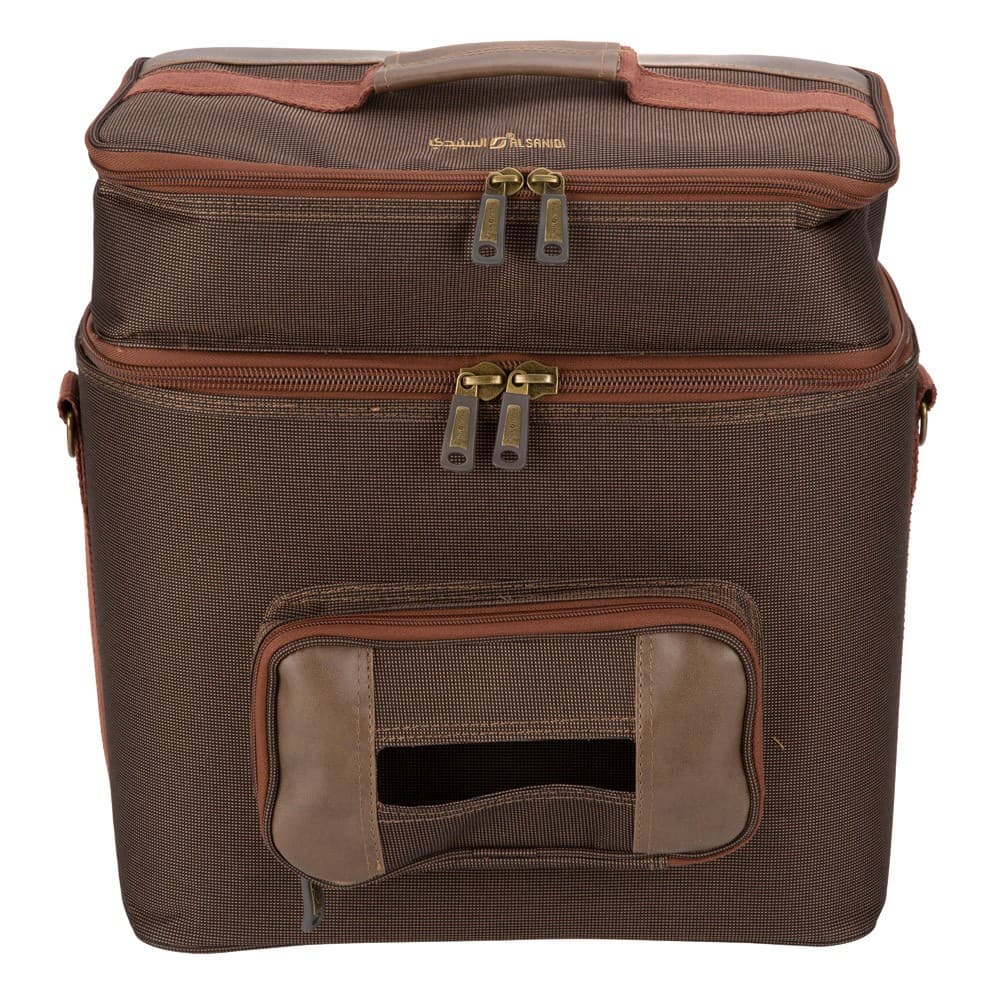 ALSANIDI, Al-Mamlka thermos bag for Picnics and trips, Camping thermos bag, Coffee Brown, Size 40*37*26Cm