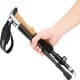 ALSANIDI, Foldable Hiking Pole, Hiking Stick, Black, Size 135 Cm
