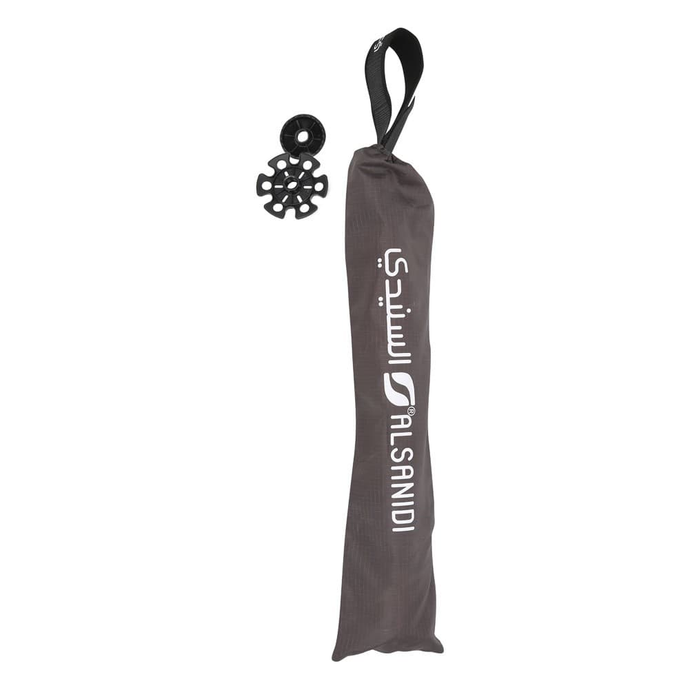 ALSANIDI, Foldable Hiking Pole, Hiking Stick, Black, Size 135 Cm