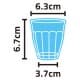 ALSANIDI, Transparent tea cup, Transparent , Set 6 pcs