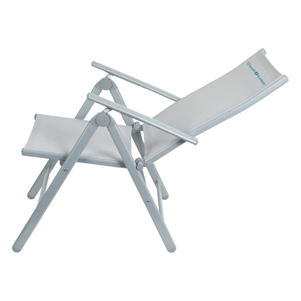 ALSANIDI, Foldable Camping Chair, Trips Chair, Gray, Size 70*58*101 Cm