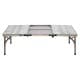 ALSANIDI, Foldable Aluminum Table, Foldable Table for Outdoor and Home Gardens, Beige, Size 60*120*37 Cm