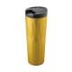 ALSANIDI, Stainless steel tea and coffee mug, Coffee cup for trips and travel, Gold, Size 6.5*21 Cm capacity 500 ml