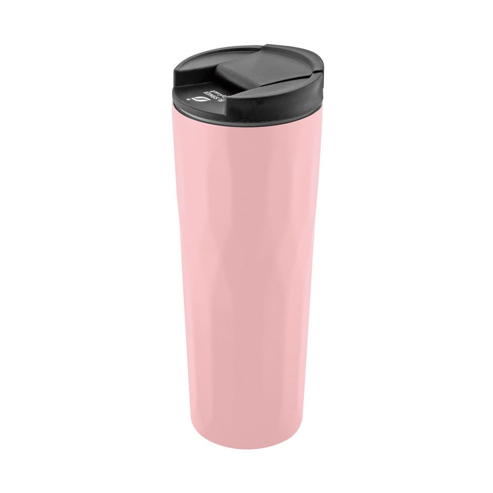 ALSANIDI, Stainless steel tea and coffee mug, Coffee cup for trips and travel, Pink, Size 6.5*21 Cm capacity 500 ml