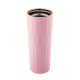 ALSANIDI, Stainless steel tea and coffee mug, Coffee cup for trips and travel, Pink, Size 6.5*21 Cm capacity 500 ml