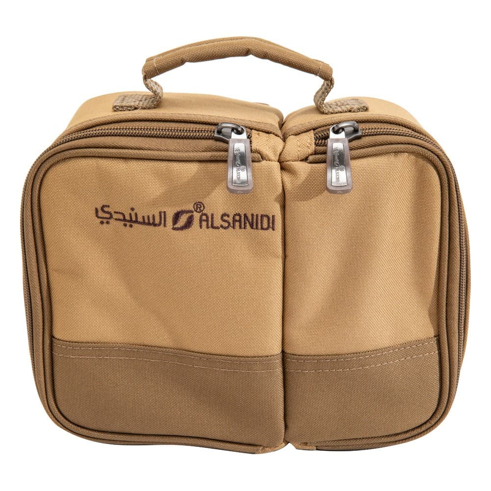 ALSANIDI, Separated cups and Mugs bag for trips, Cups Bag, Kaki, Size 25.5*18.5*10Cm