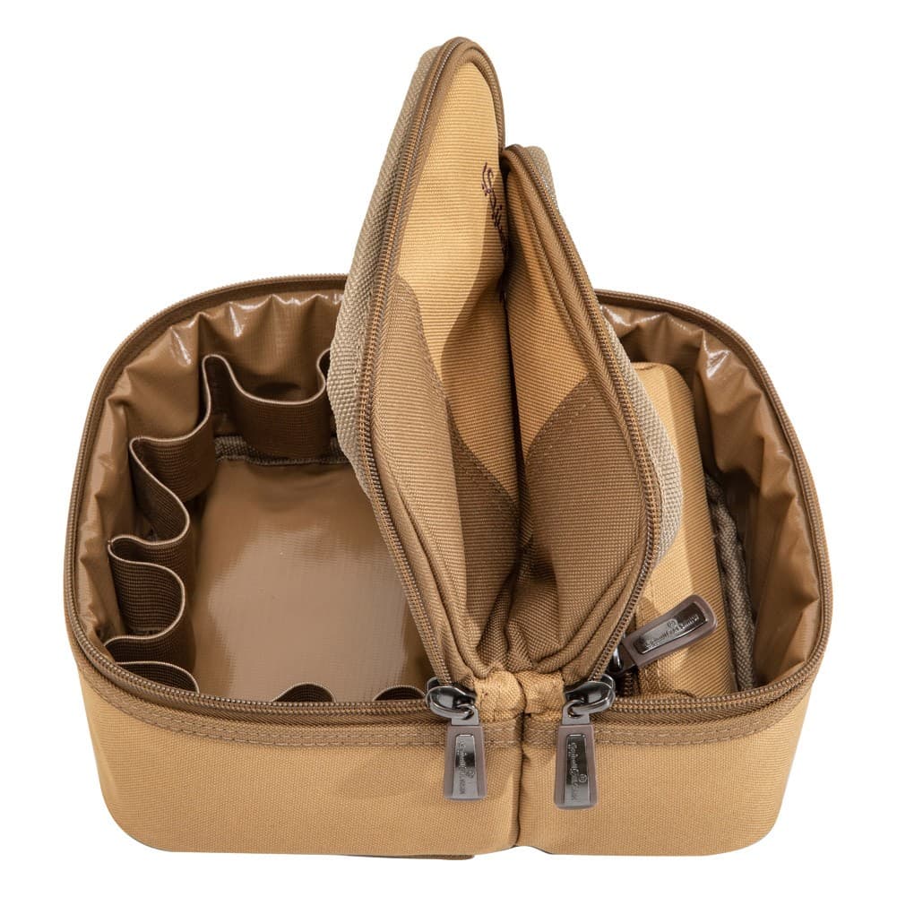 ALSANIDI, Separated cups and Mugs bag for trips, Cups Bag, Kaki, Size 25.5*18.5*10Cm