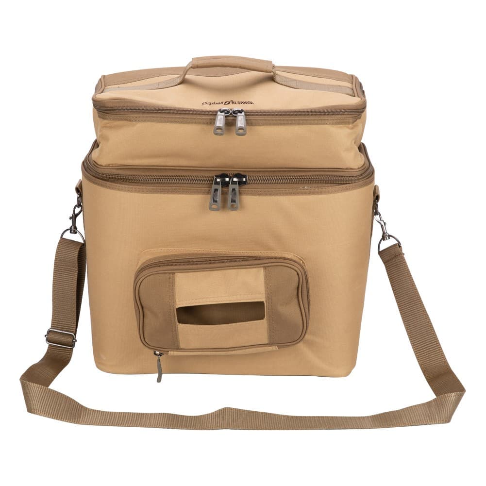 ALSANIDI, Al-Mamlka thermos bag for hiking and trips, Camping thermos bag, Kaki, Size 40*37*26Cm