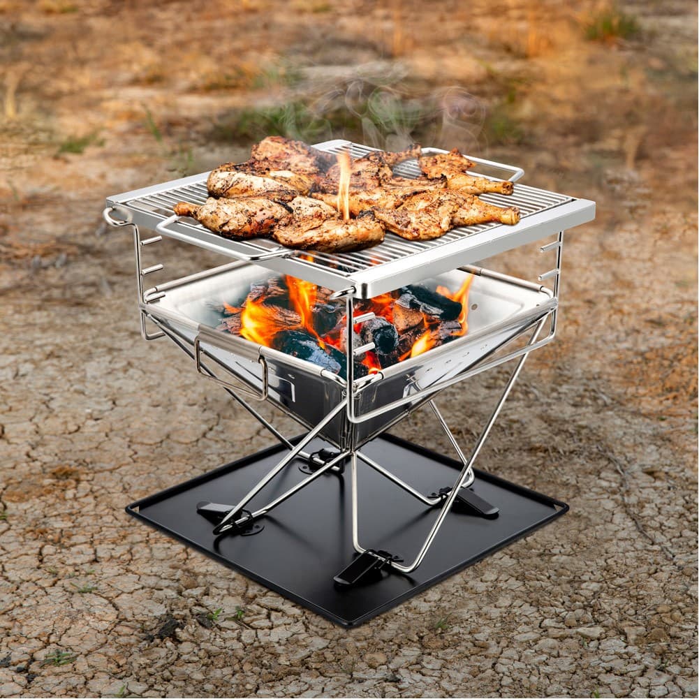 DPT, Trips grill, Portable BBQ stove, Silver, Size 40*40*36 Cm