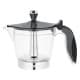 ALSANIDI, Espresso coffee maker, Portable espresso coffee maker, Transparent*Silver, capacity 270 ml