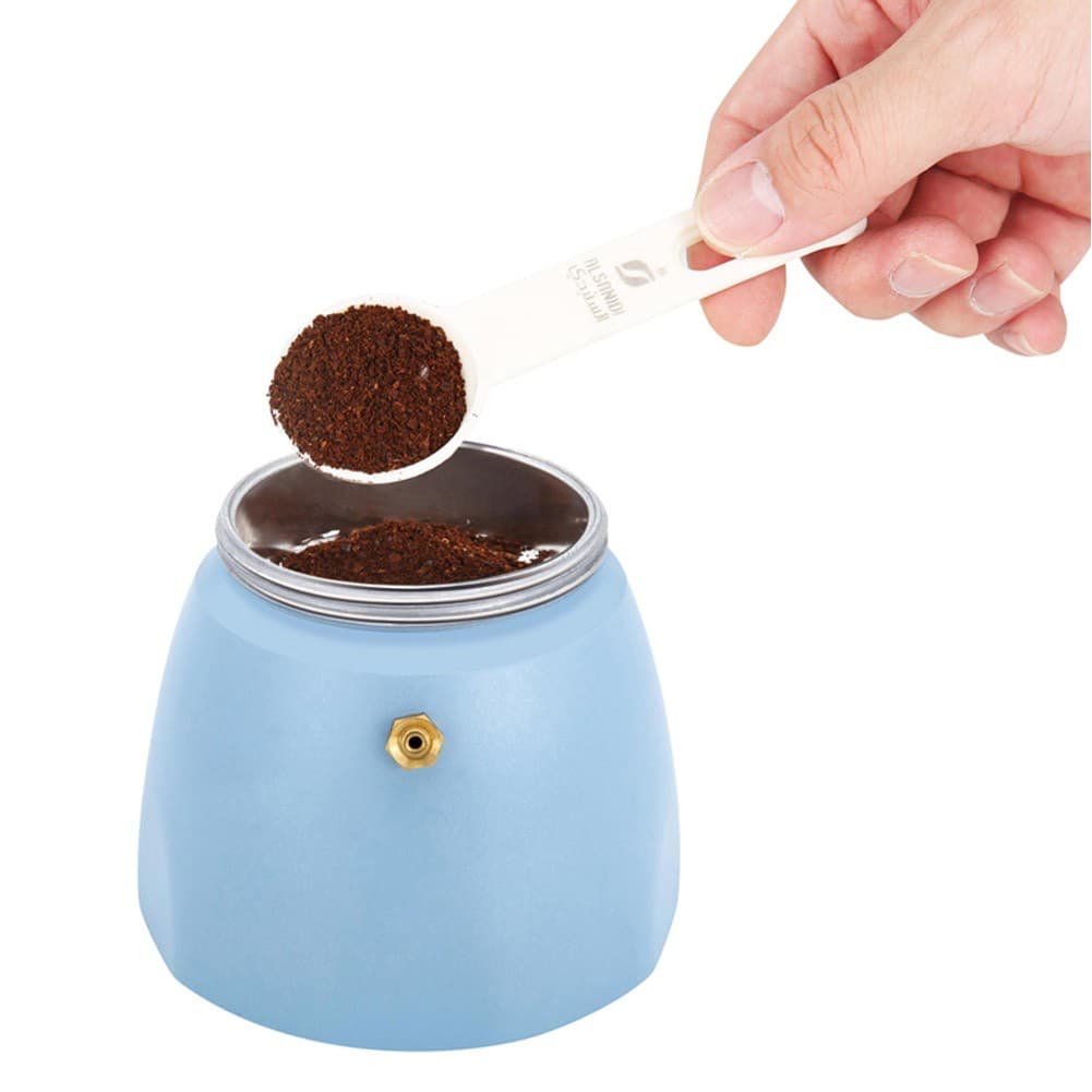 ALSANIDI, Espresso coffee maker, Portable espresso coffee maker, Sky Blue, capacity 67 ml
