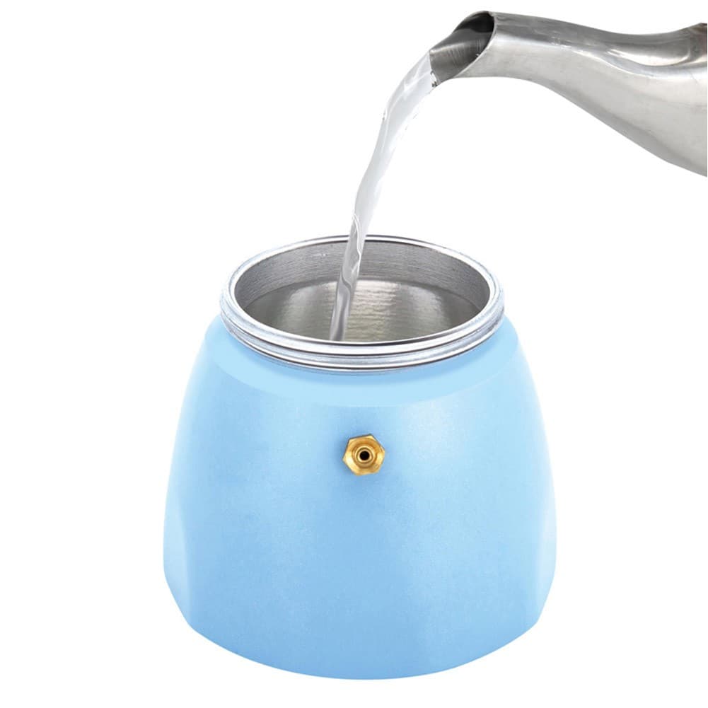 ALSANIDI, Espresso coffee maker, Portable espresso coffee maker, Sky Blue, capacity 157 ml