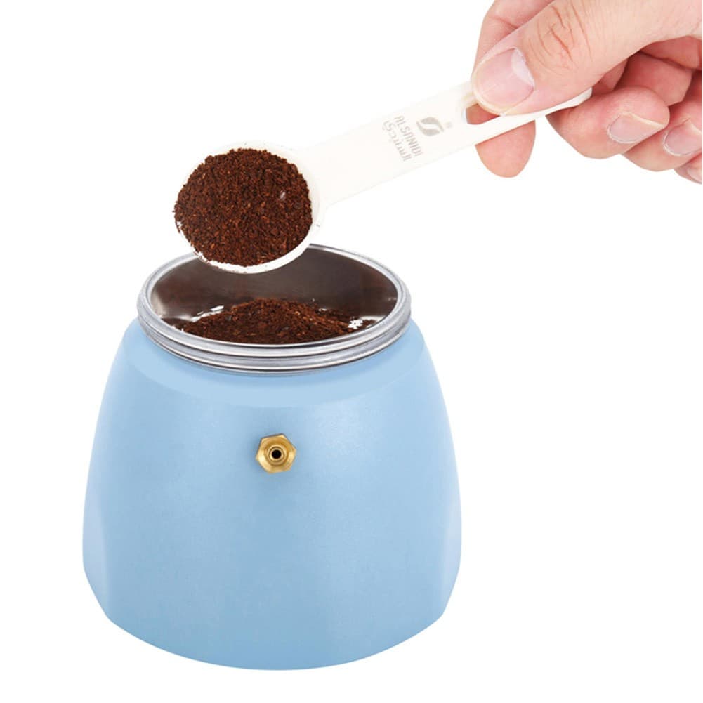 ALSANIDI, Espresso coffee maker, Portable espresso coffee maker, Sky Blue, capacity 157 ml
