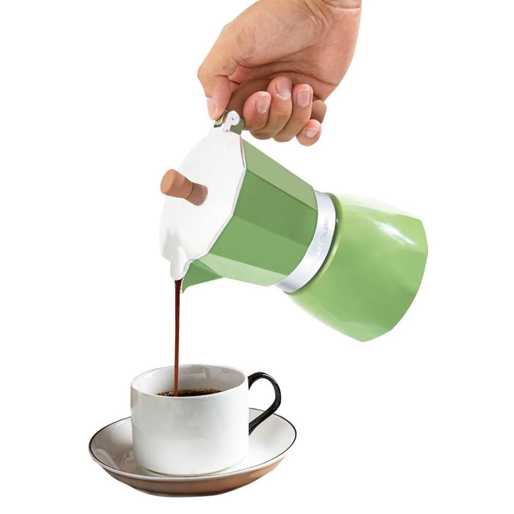ALSANIDI, Espresso coffee maker, Portable espresso coffee maker, Green, capacity 67 ml