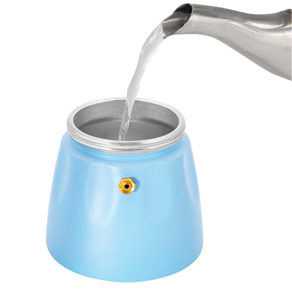 ALSANIDI, Espresso coffee maker, Portable espresso coffee maker, Sky Blue, capacity 316 ml