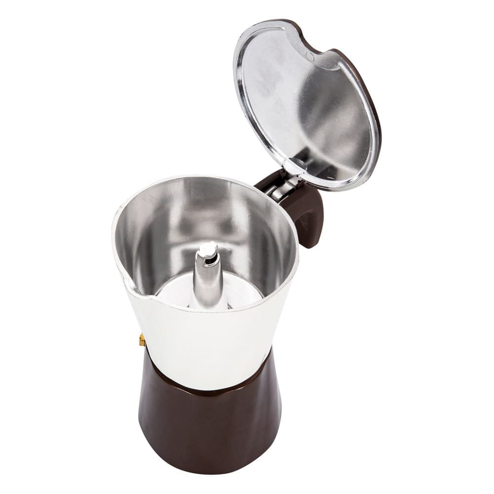 ALSANIDI, Espresso coffee maker, Portable espresso coffee maker, Brown*Beige, capacity 372 ml