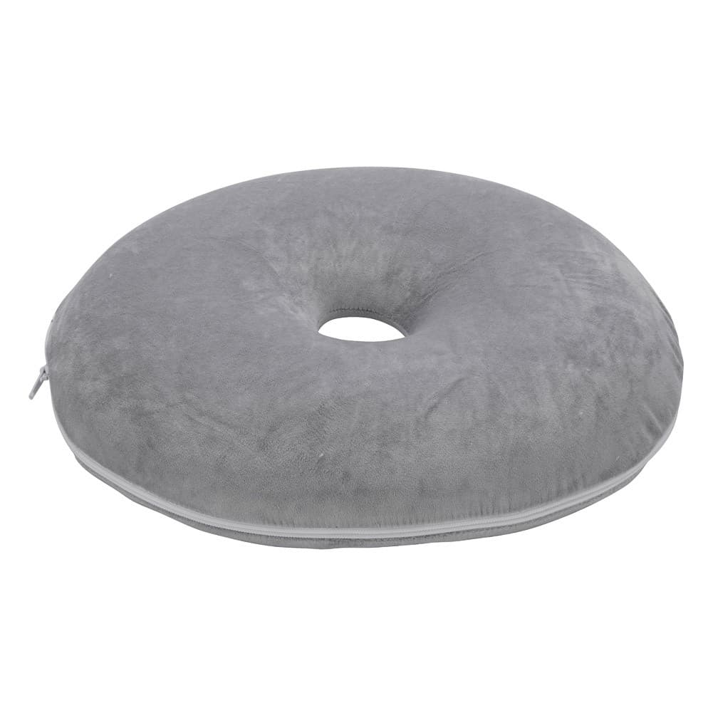 DPT, Medical pillow with memory foam filling, Donut Shape Memory Foam Seat Cushion, Gray, Size 40 Cm