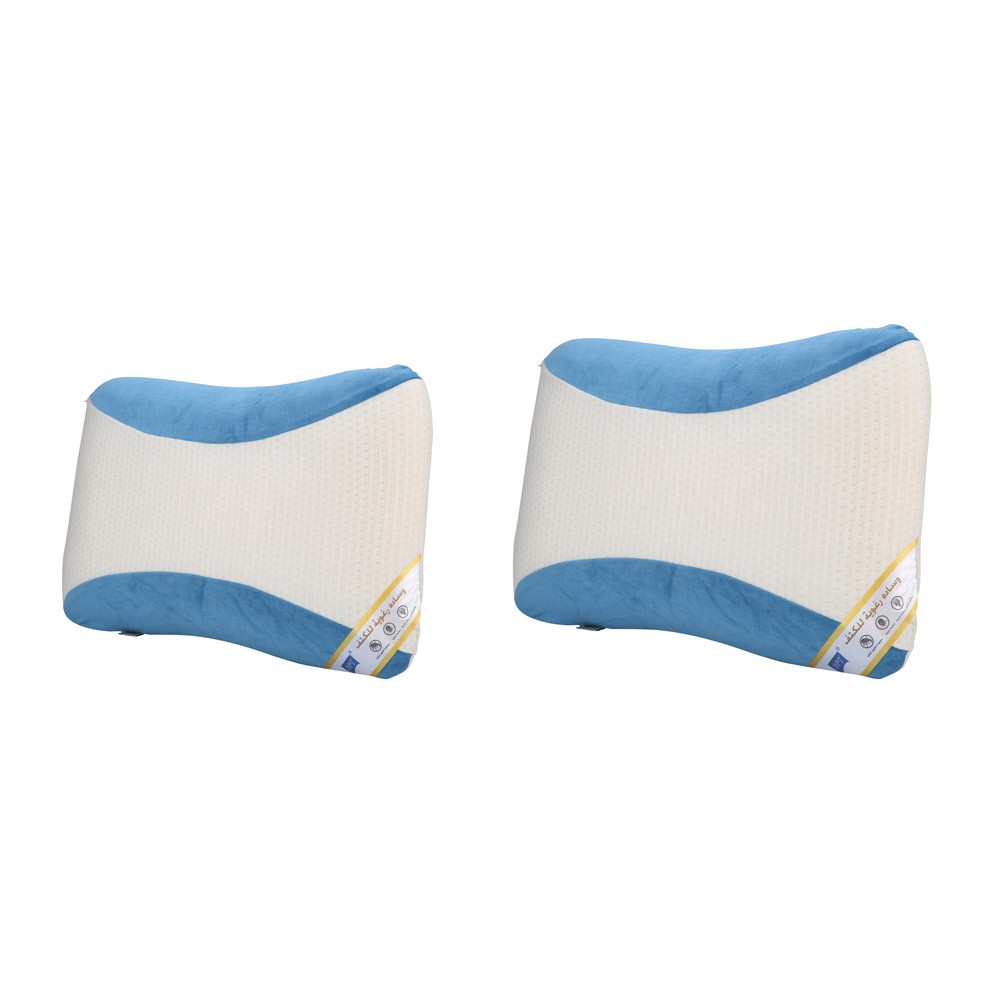 DPT, Medical pillow with memory foam filling, Anti-Bacterial Neck and Shoulder Support Pillow, Blue*White, Size 35*55 Cm