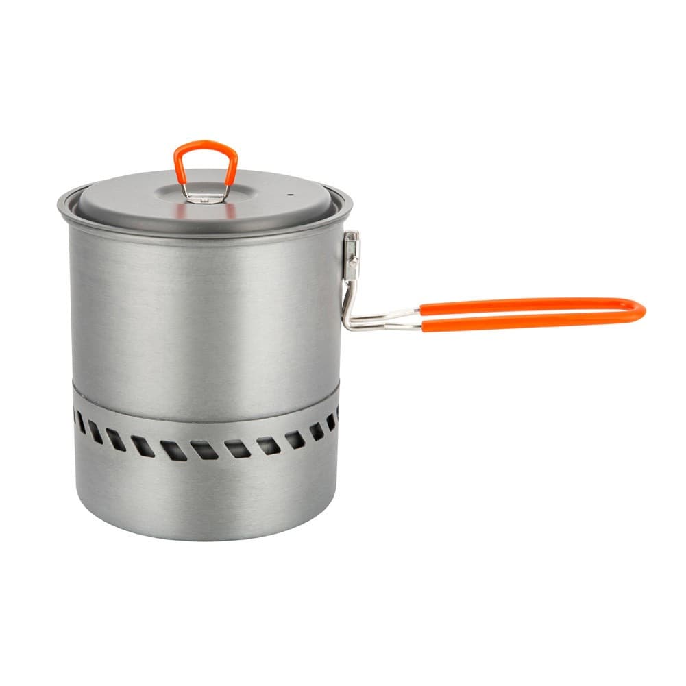 DPT, Aluminum cooking pot, Hiking pot, Gray, Size 14.3*15.5 Cm capacity 1.5 L