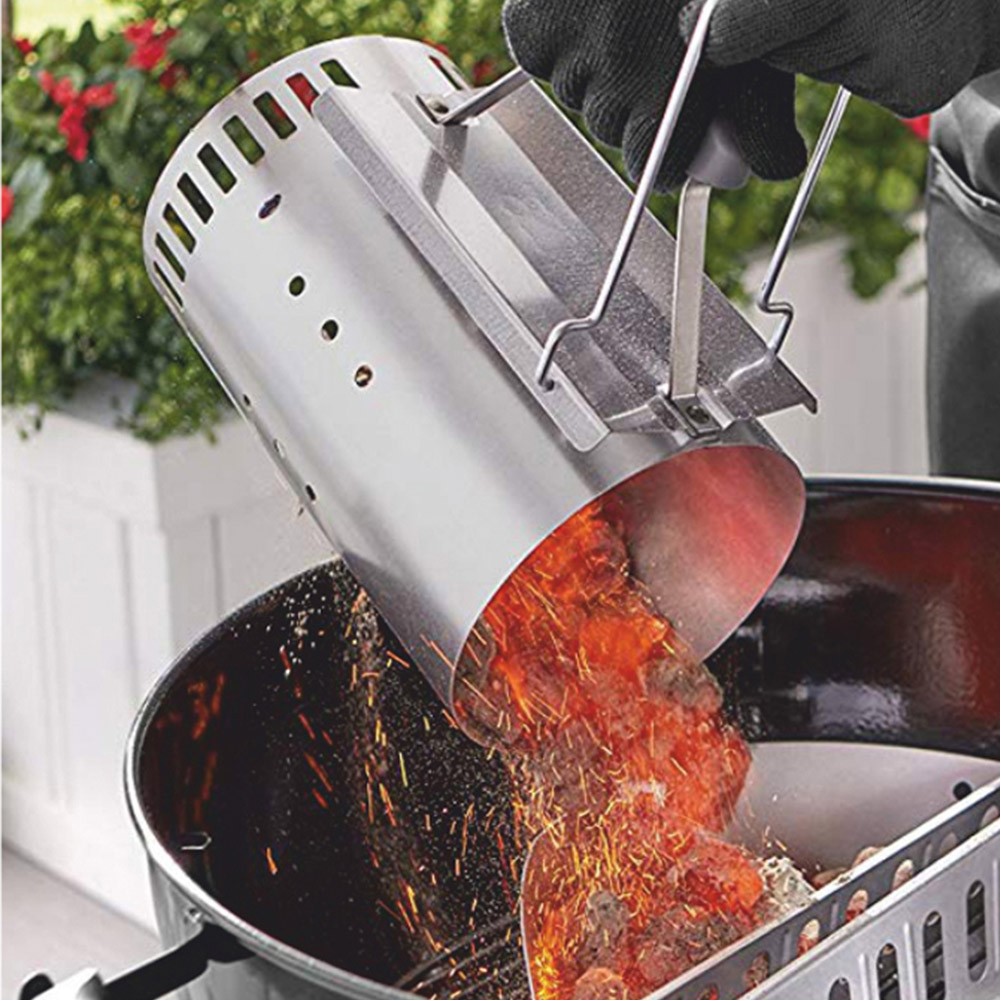 ALSANIDI, Charcoal and Firewood Torch, Chef cooking stove burners, Silver, Size 13.7*20 Cm