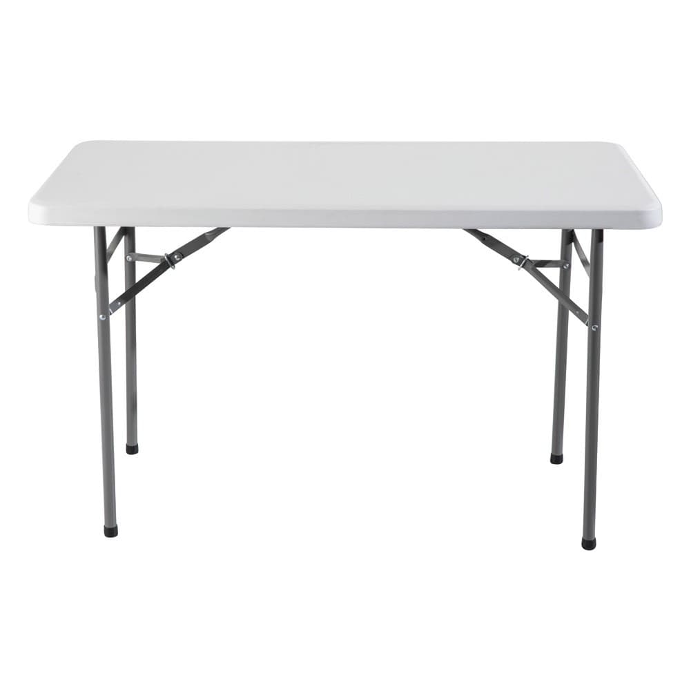 ALSANIDI, Foldable Fiberglass Camping Table, Foldable Table for Outdoor and Home Gardens, White, Size 62*122*73Cm