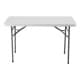 ALSANIDI, Foldable Fiberglass Camping Table, Foldable Table for Outdoor and Home Gardens, White, Size 62*122*73Cm