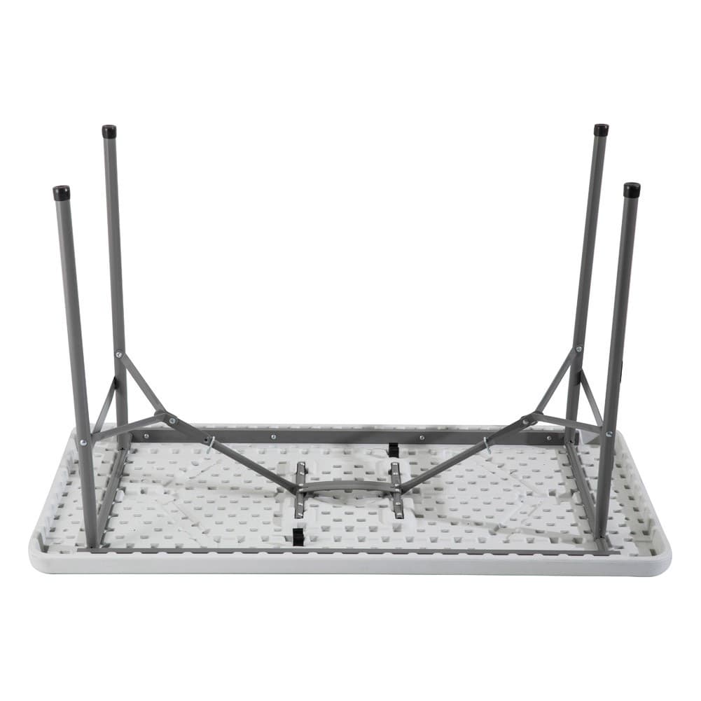 ALSANIDI, Foldable Fiberglass Camping Table, Foldable Table for Outdoor and Home Gardens, White, Size 62*122*73Cm