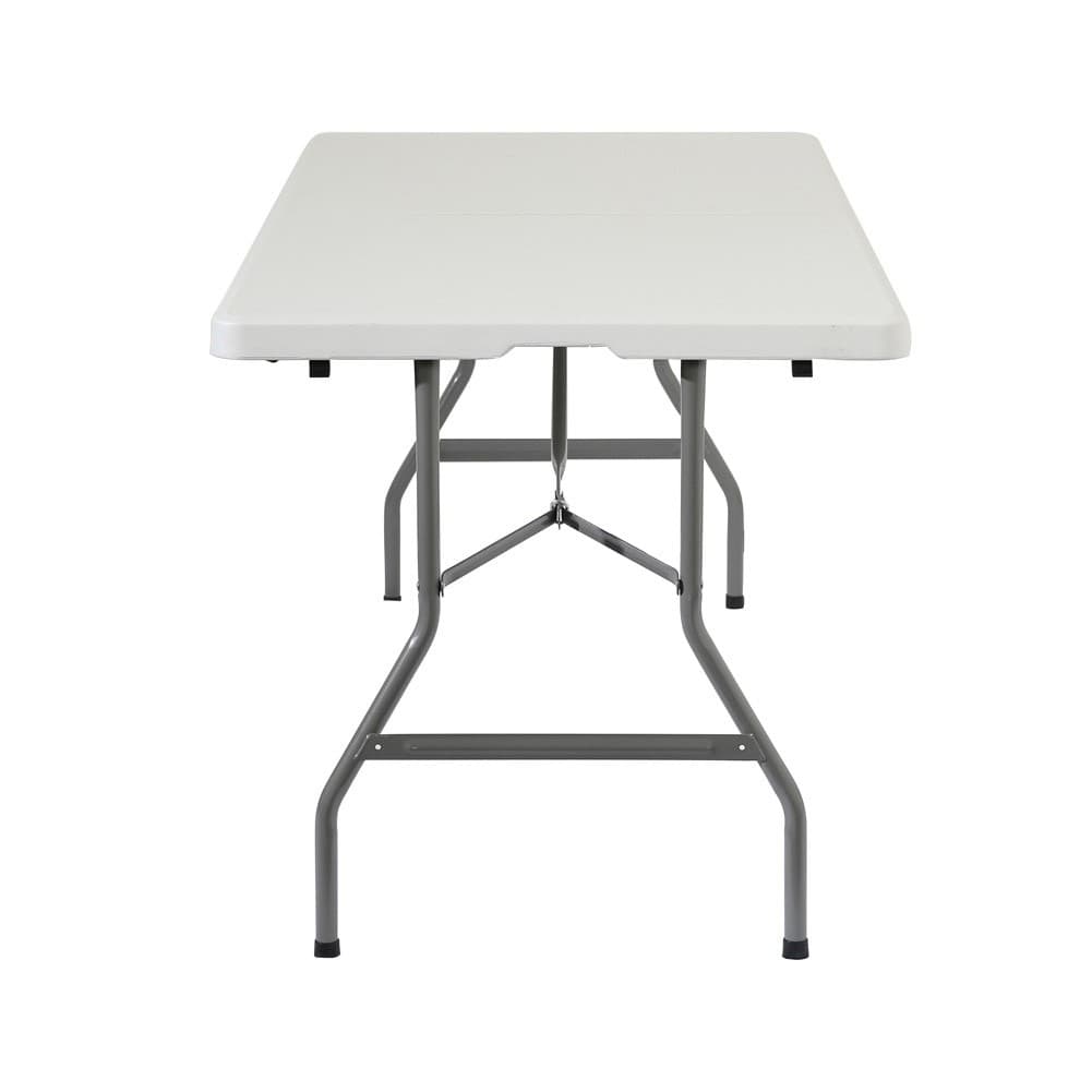 ALSANIDI, Foldable Fiberglass Camping Table, Foldable Table for Outdoor and Home Gardens, White, Size 77*152 Cm