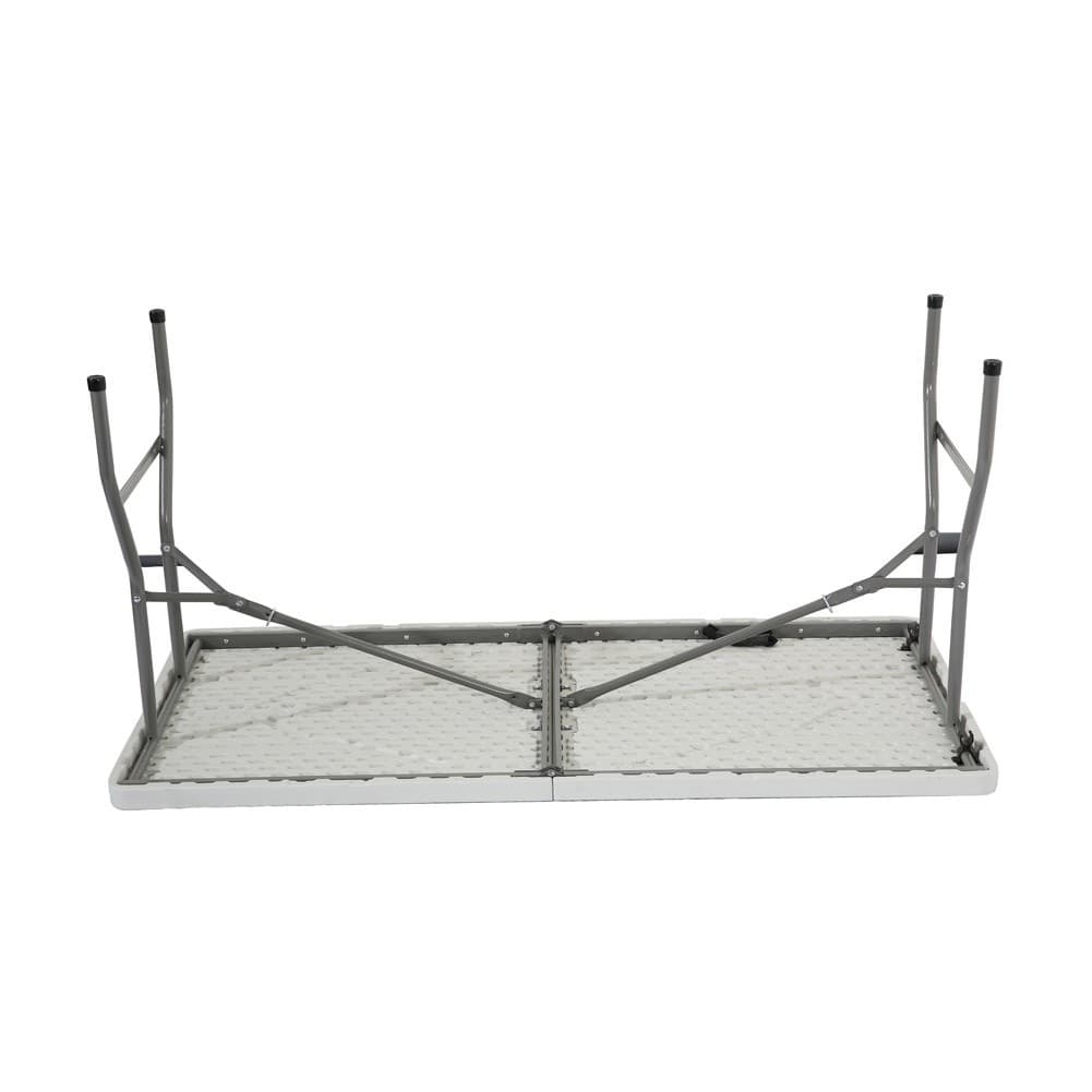 ALSANIDI, Foldable Fiberglass Camping Table, Foldable Table for Outdoor and Home Gardens, White, Size 77*152 Cm