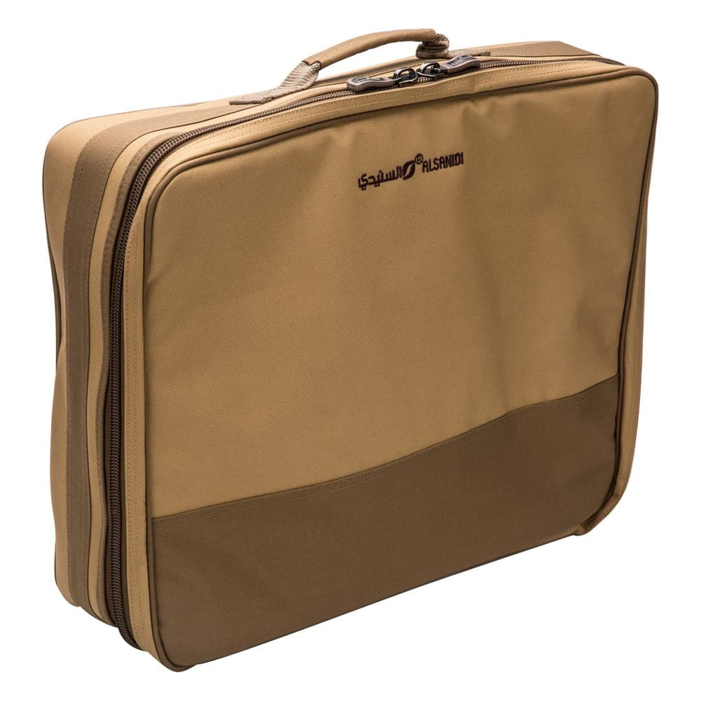 ALSANIDI, Al-Suman tea and coffee bag for trips, Camping bag, Kaki, Size 51*42*14.5Cm