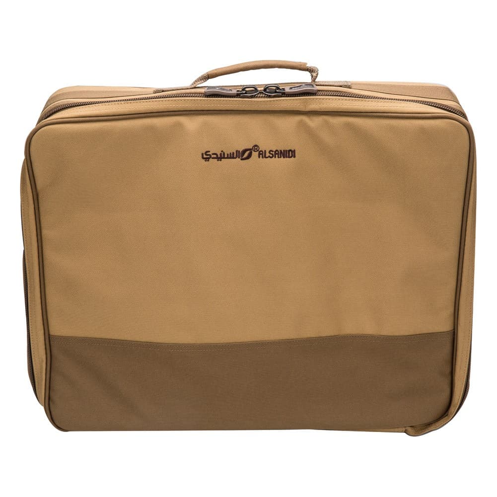 ALSANIDI, Al-Suman tea and coffee bag for trips, Camping bag, Kaki, Size 51*42*14.5Cm